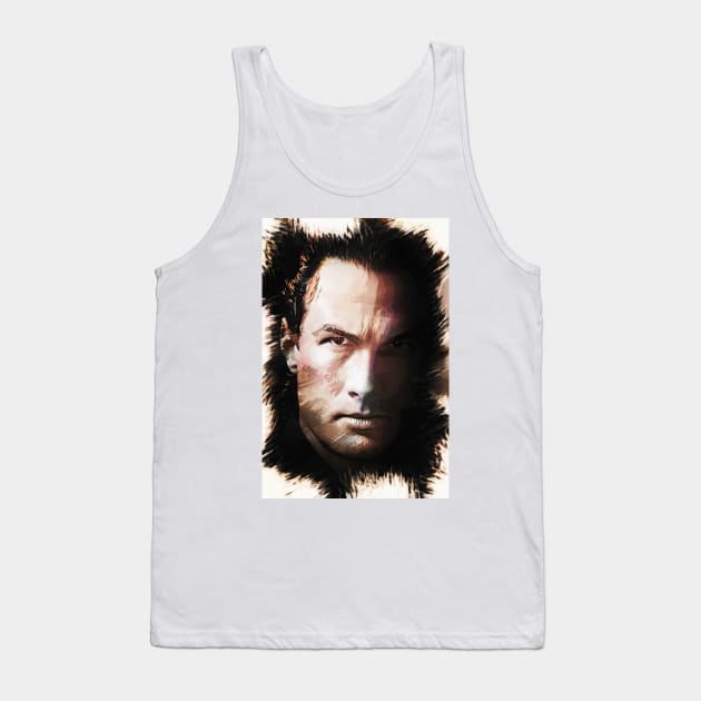 Steven Seagal - Custom Digital Artwork Tank Top by Naumovski